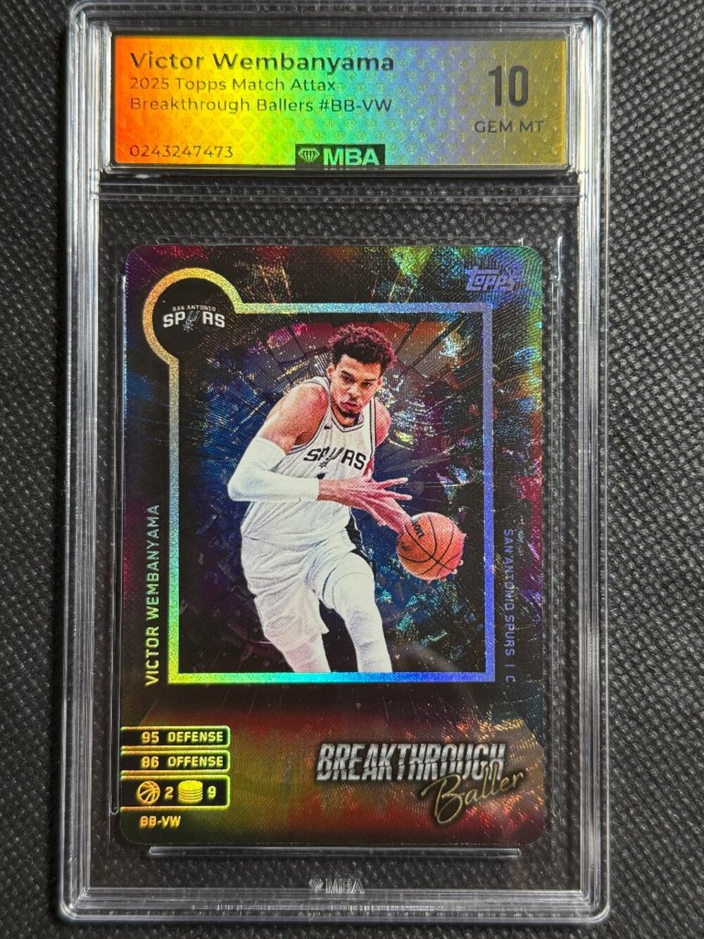 2025-26 Topps Match Attax Victor Wembanyama Breakthrough Baller #BB-VW MBA 10